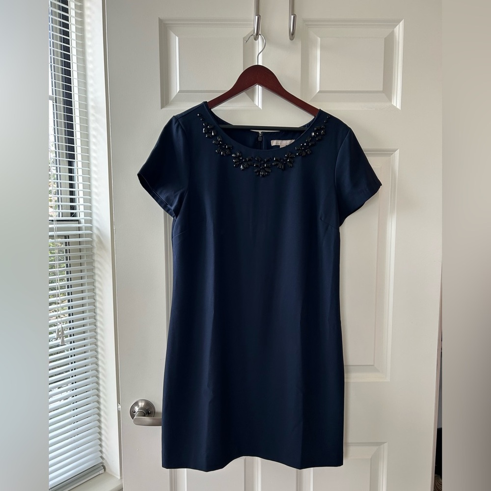 Banana Republic Elegant Navy Blue Dress